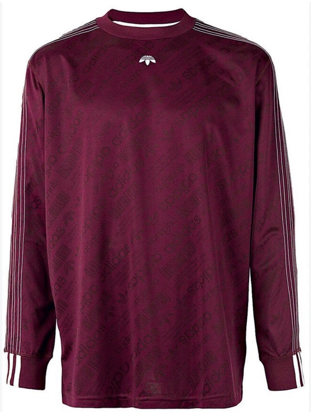 Adidas Originals x Alexander Wang Long-Sleeve Football Jersey in Maroon